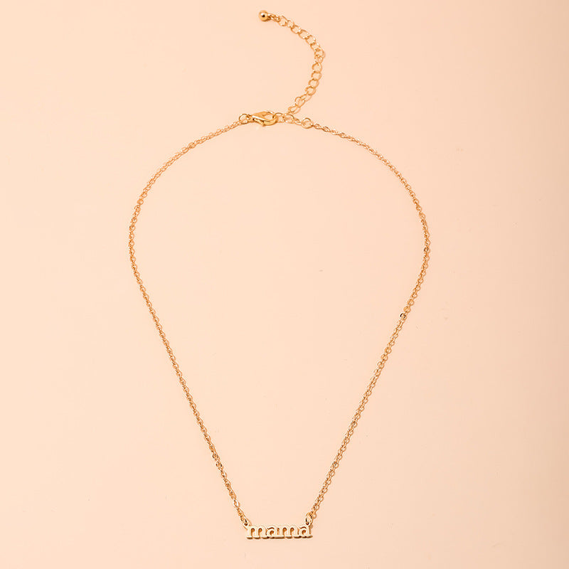 Trendy Mama Letter Pendant Necklace - Vienna Verve Collection