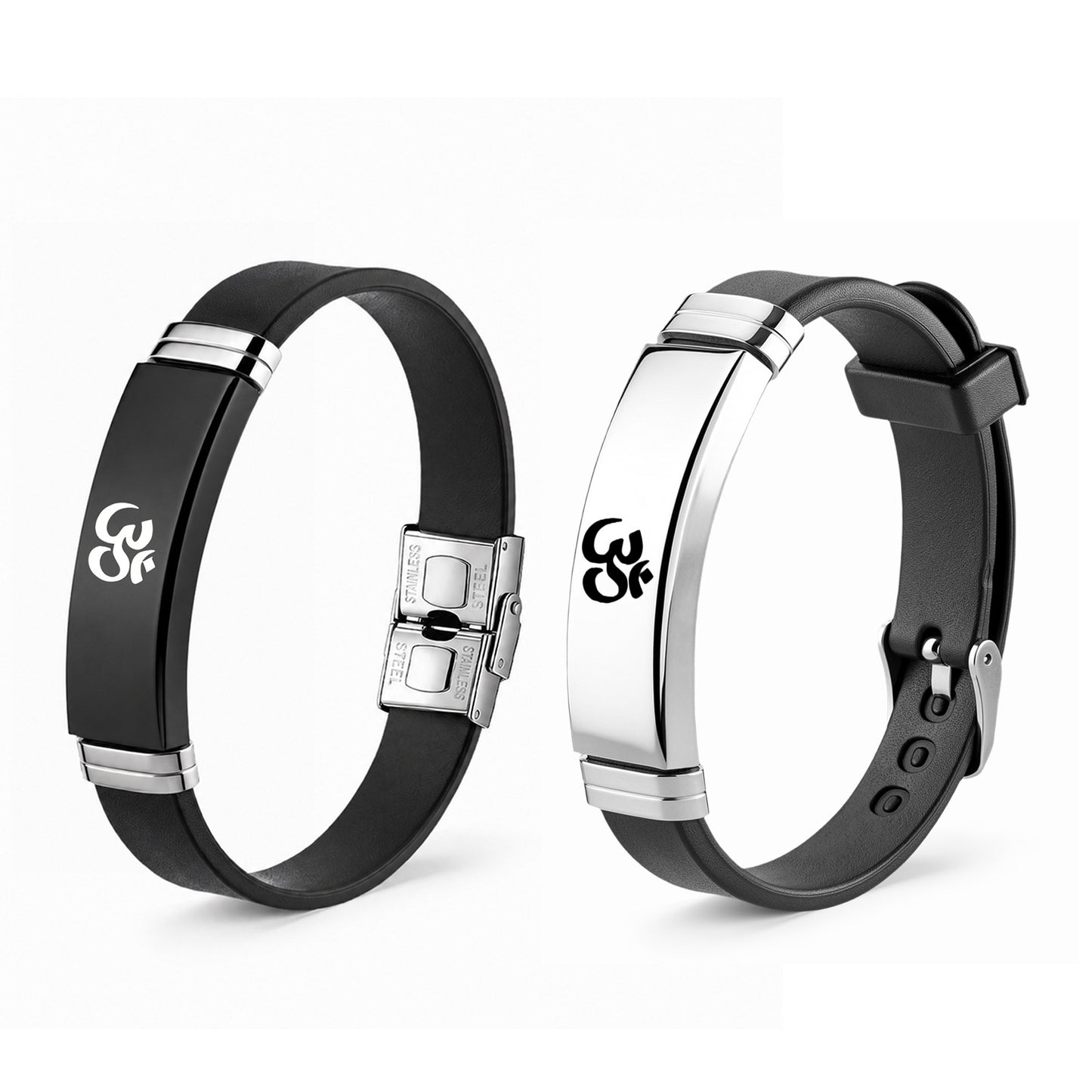 Planderful Everyday Genie Stainless Steel Bracelet Unisex Black For Men Women Statement Piece