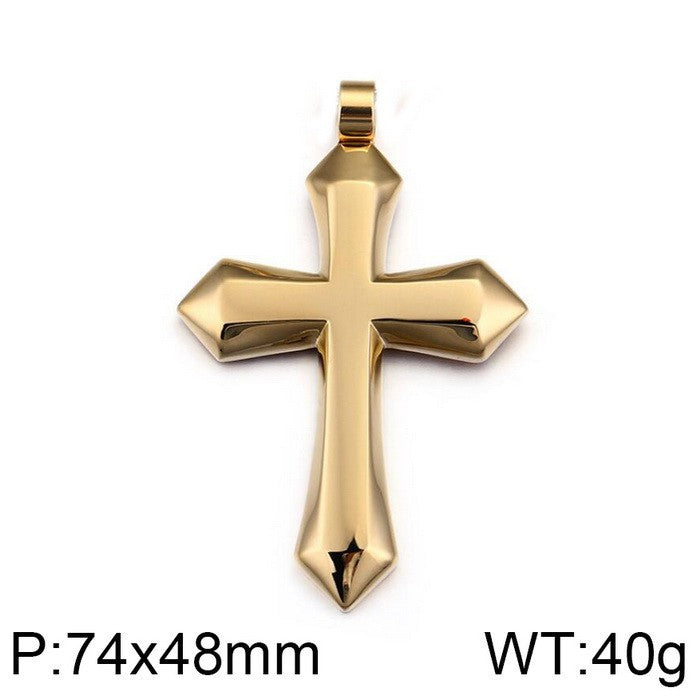Personalized Titanium Steel Cross Pendants for Men and Women - Stainless Steel Jewelry Collection