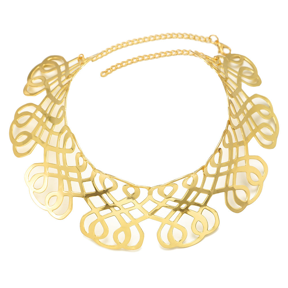 Planderful Savanna Rhythms Necklace – Exaggerated Hollow Flower Design