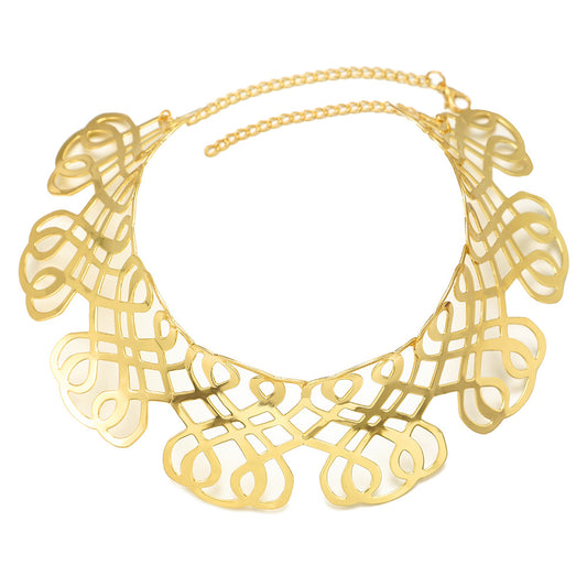Planderful Savanna Rhythms Necklace – Exaggerated Hollow Flower Design