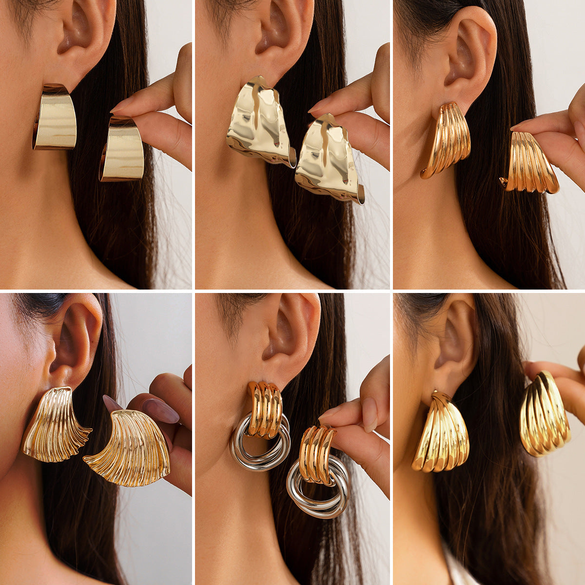 Planderful Vienna Verve Earrings – Unique Irregular Geometric Design