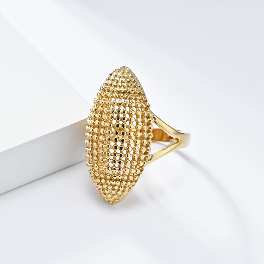 Cross-Border European and American High-End K Gold Ring
