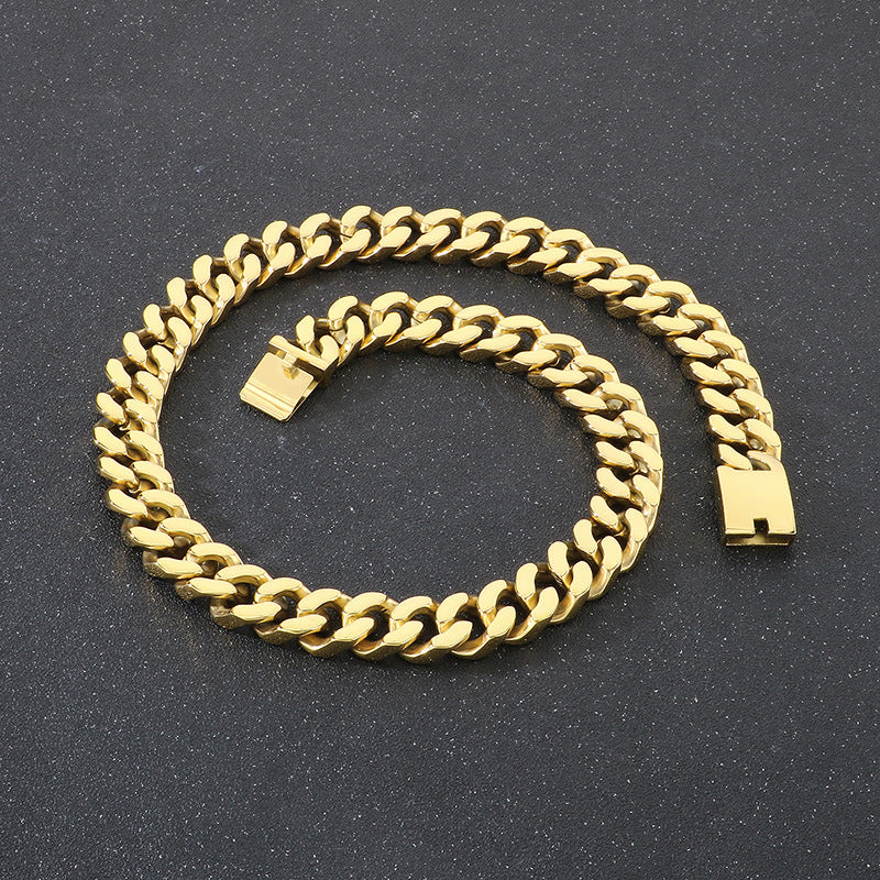 Planderful Collection Stainless Steel Cuban Chain for Men