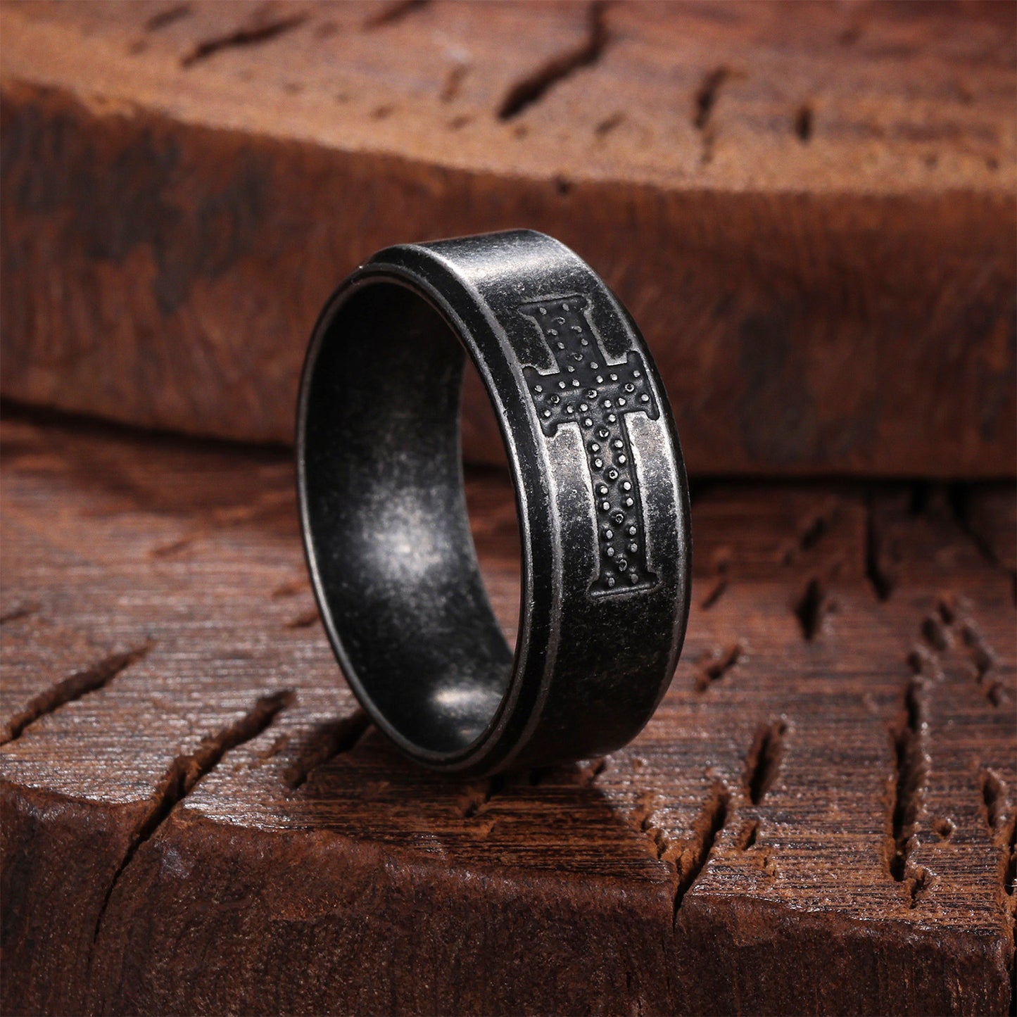 Stainless Steel Cross Ring Planderful Everyday Genie Unisex Protection Statement Jewelry For Him And Her