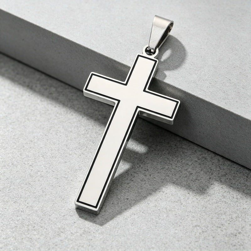 Minimalist Style, Japan And Korea Commuter Men And Women, Couple Necklace, Black Edge,