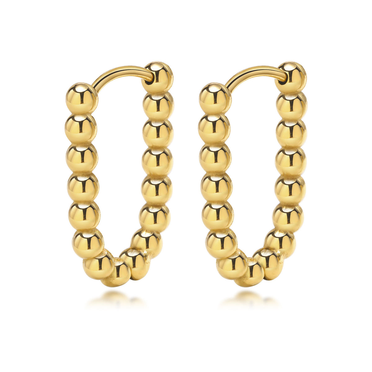 Modern Gold-Tone Stainless Steel Earrings