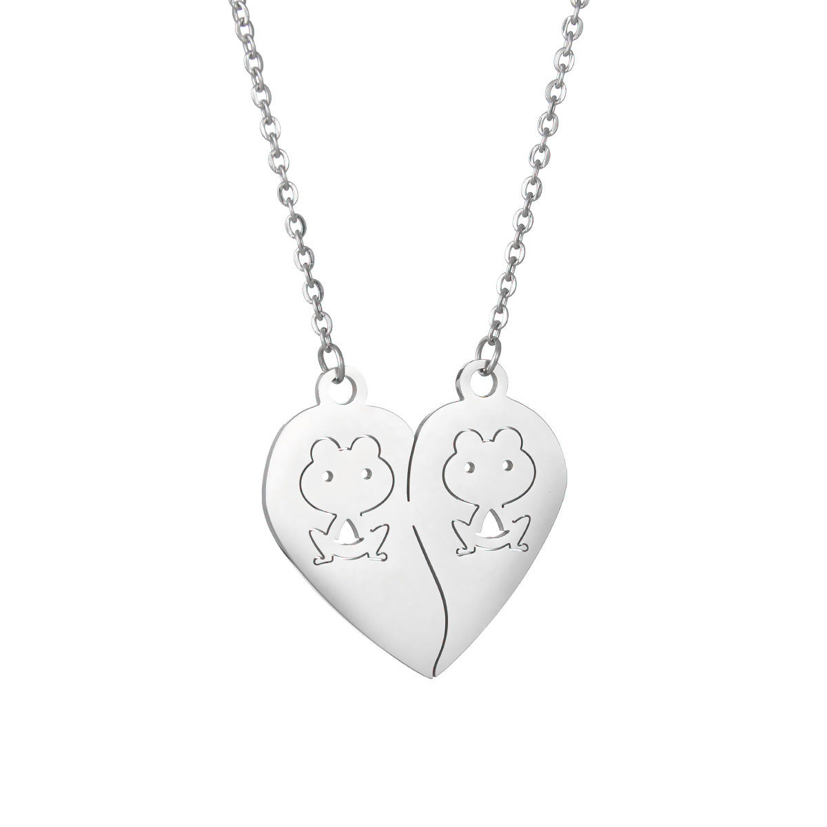 Elegant Stainless Steel Love Pendant Couple Necklace - Wholesale Jewelry from Reputable Factory