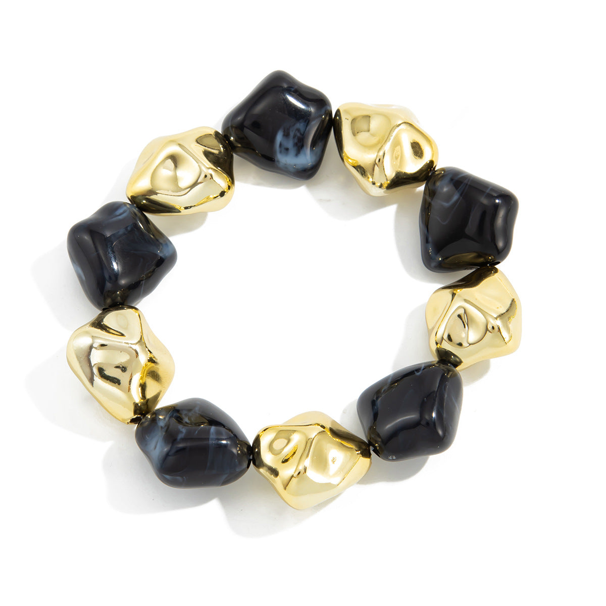 Planderful Black Pearl Bracelet Elastic Beaded For Readers