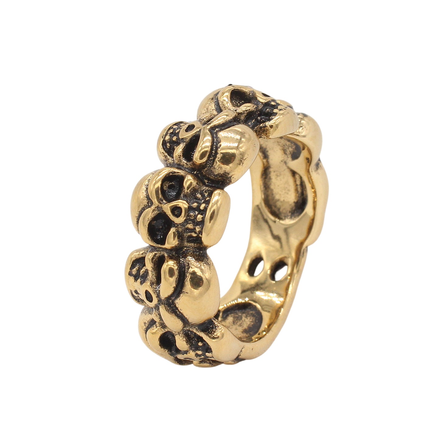 Planderful Jewelry Vintage Skull Ring For Men In Titanium Steel European American Style