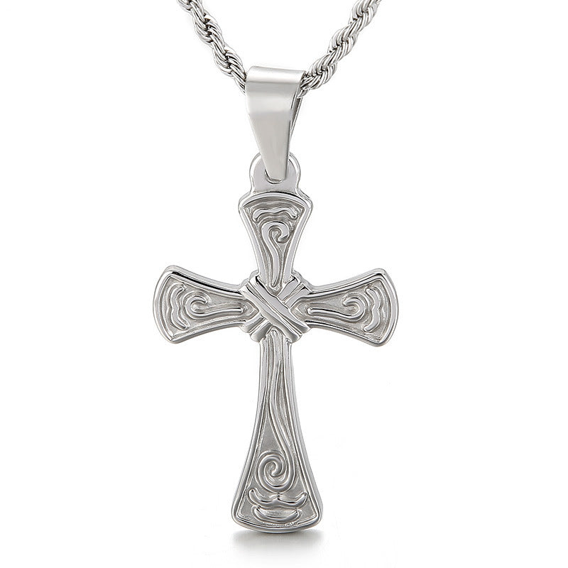 Bold Cross Titanium Steel Pendant - Bold and Stylish Men's Jewelry Piece