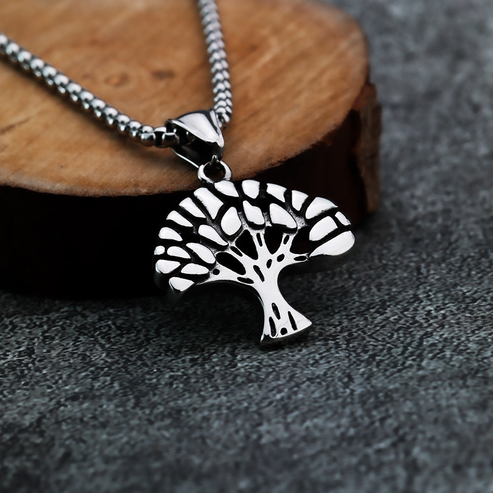 Retro Stainless Steel Pendant Necklace for Men and Women