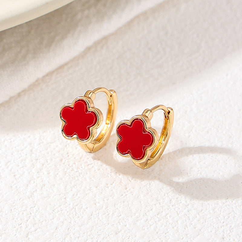 Planderful Vienna Verve Earrings – Elegant Five-Leaf Clover Design