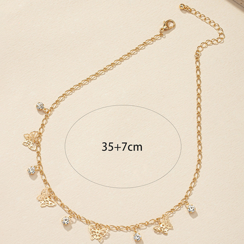 Hollow Butterfly Pendant Necklace - Vienna Verve Collection