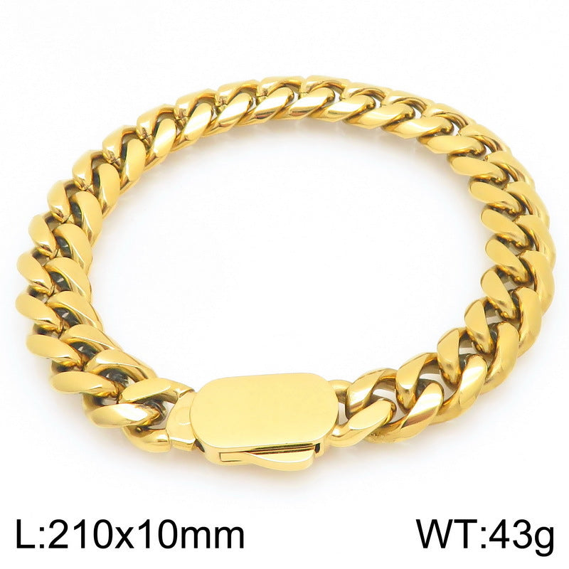 Stacked Sweater Chain Hip Hop Cross Titanium Men Necklace