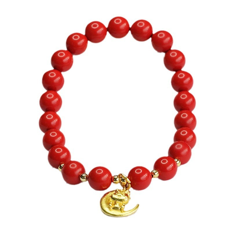 Zodiac Dragon Bracelet with Cinnabar Stone