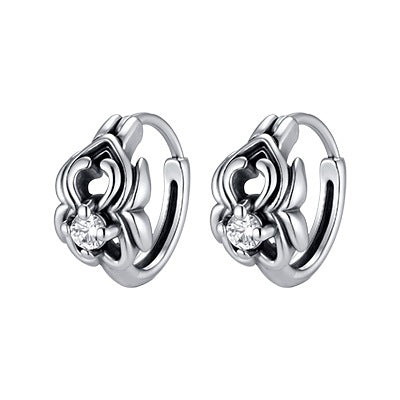 Stainless Steel Zircon Vintage Earrings