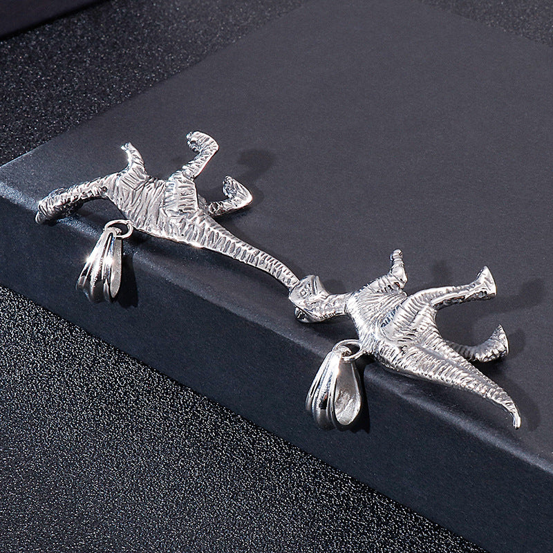 Retro Dinosaur Pendant for Men - European and American Fashion Titanium Steel Jewelry