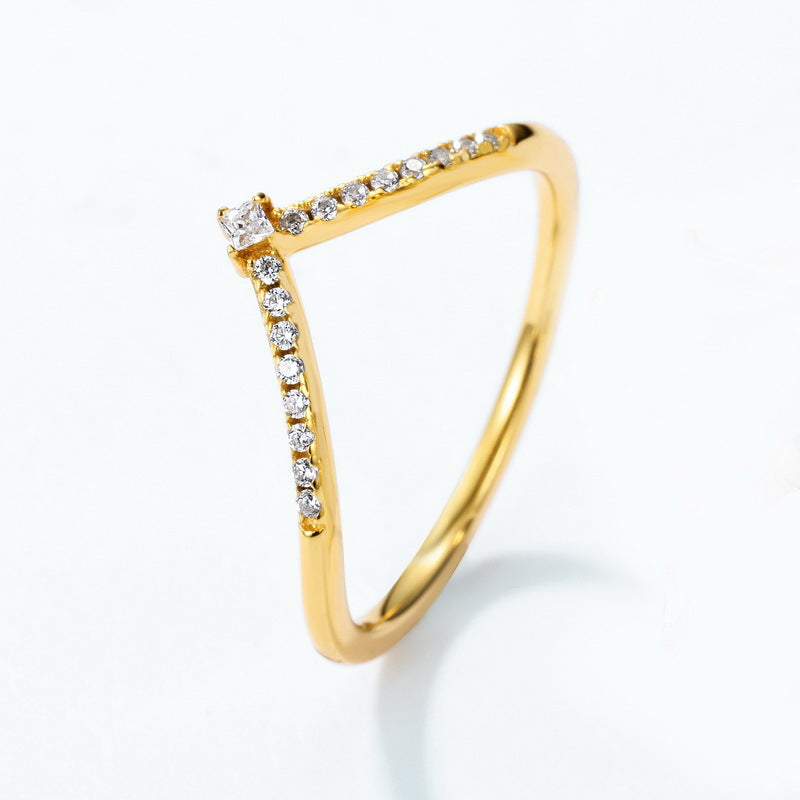 S925 Sterling Silver Gold-Plated Moss Agate Signature Ring