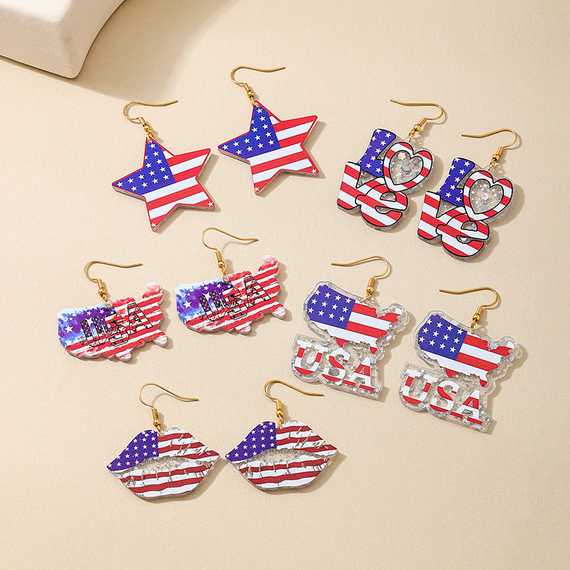 Planderful Vienna Verve Earrings – Stylish Acrylic Love Map Design