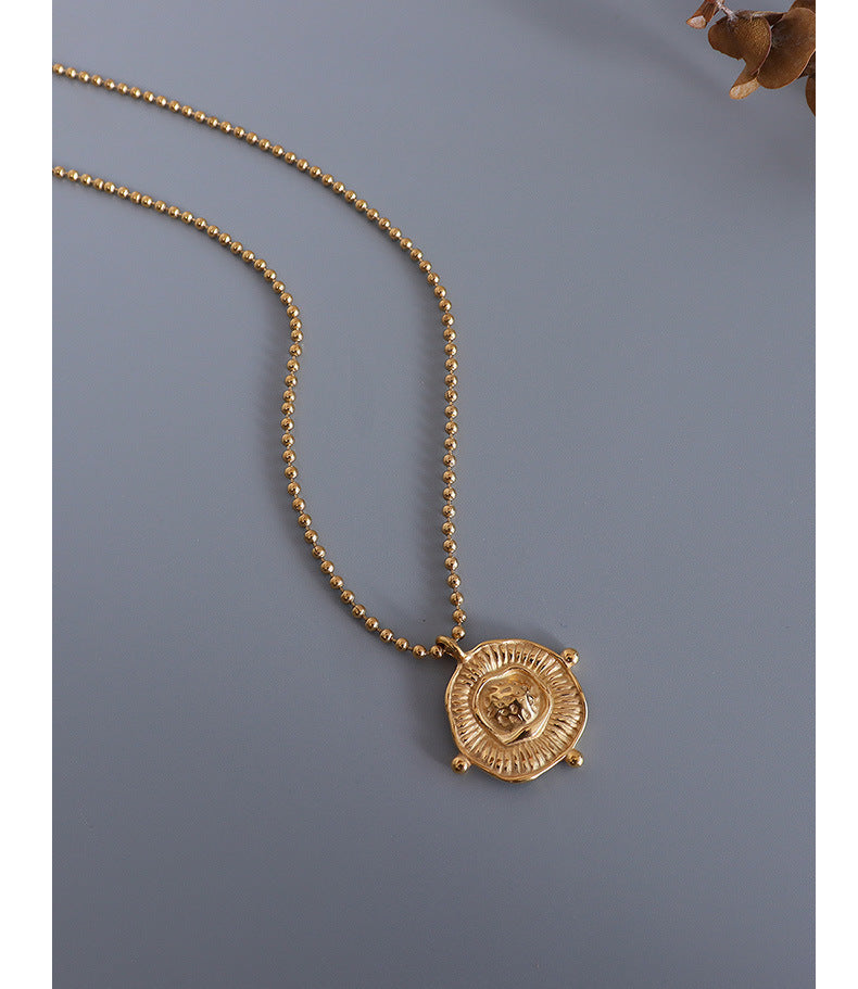 Elegant Titanium Steel Necklace with 18k Gold Plating