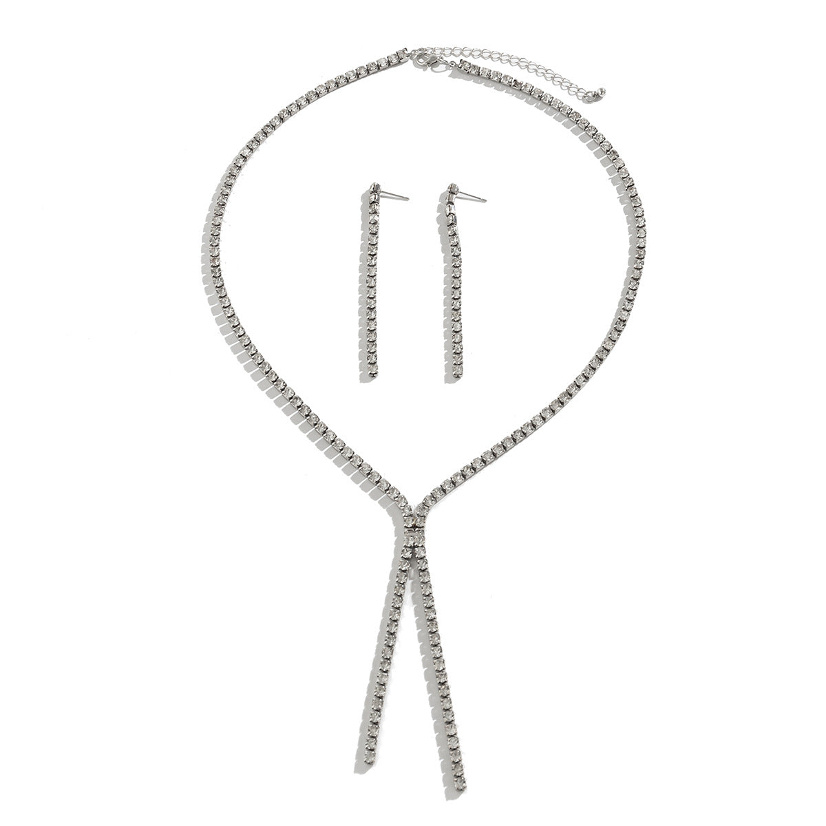 Shivering Breeze Claw Chain Necklace with Glittering Diamonds and Customized Alloy Jewelry Ensemble