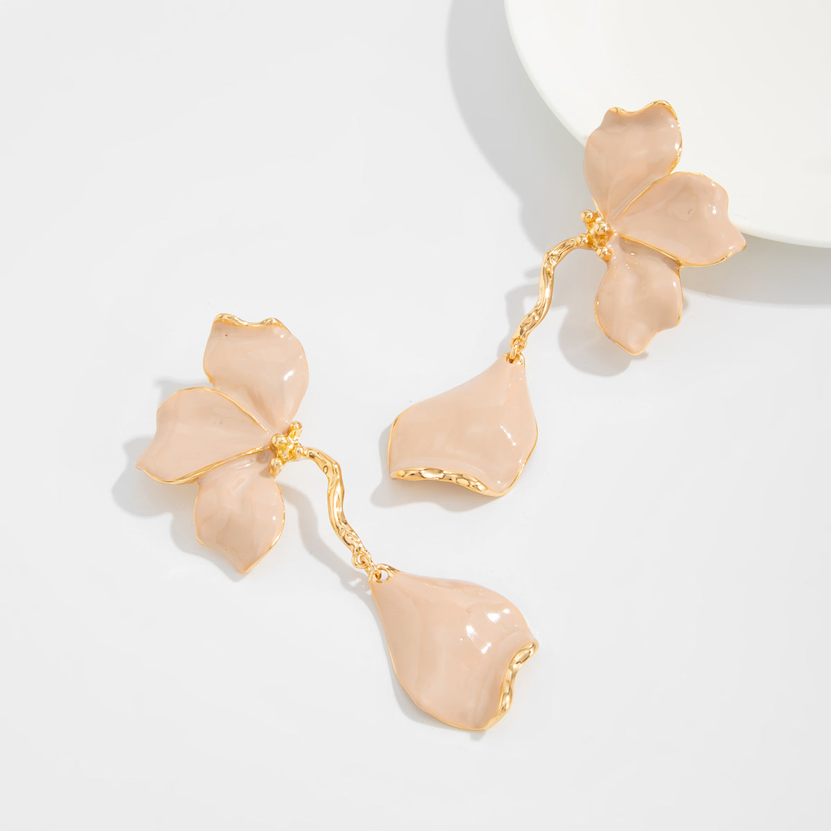 Planderful Vienna Verve Colorful Oil Dripping Flower Fringed Earrings For Women Statement Holiday Jewelry