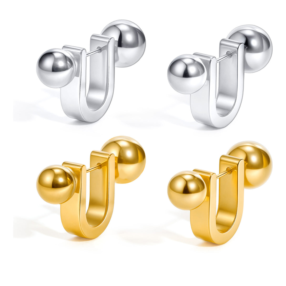 Stainless Steel Earrings — Gold or Silver Tone