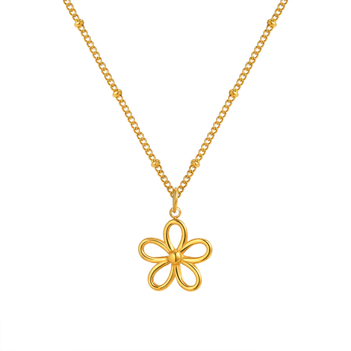 Flower Stainless Steel Necklace for Women
