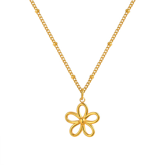 Flower Stainless Steel Necklace for Women