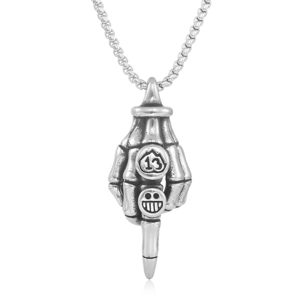 European And American Stainless Steel Skull Claw Pendant