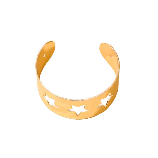 Exaggerated Hollowed Five-Pointed Star Women's Bracelet - Vienna Verve Collection