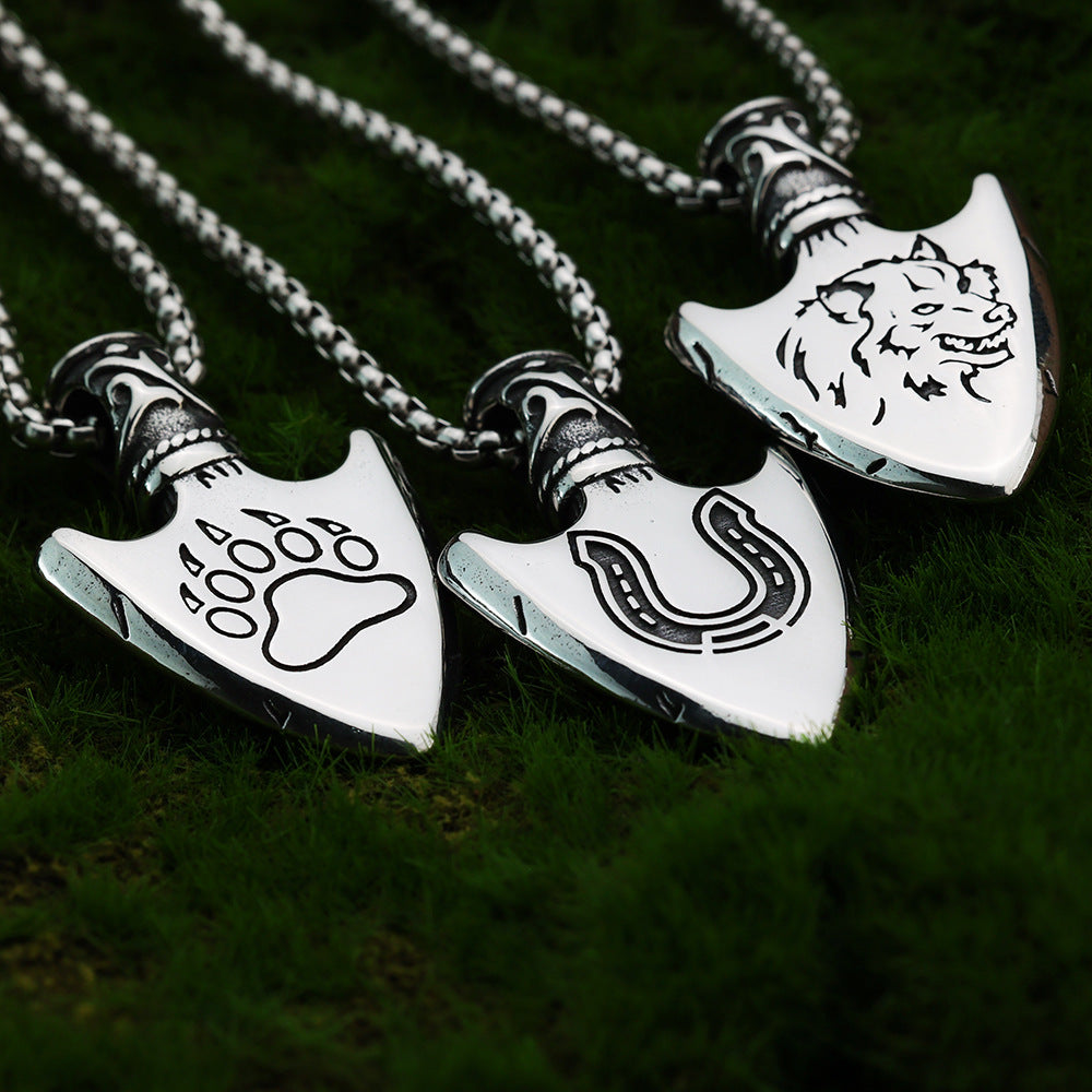 European And American Retro Stainless Steel Men's Pendant