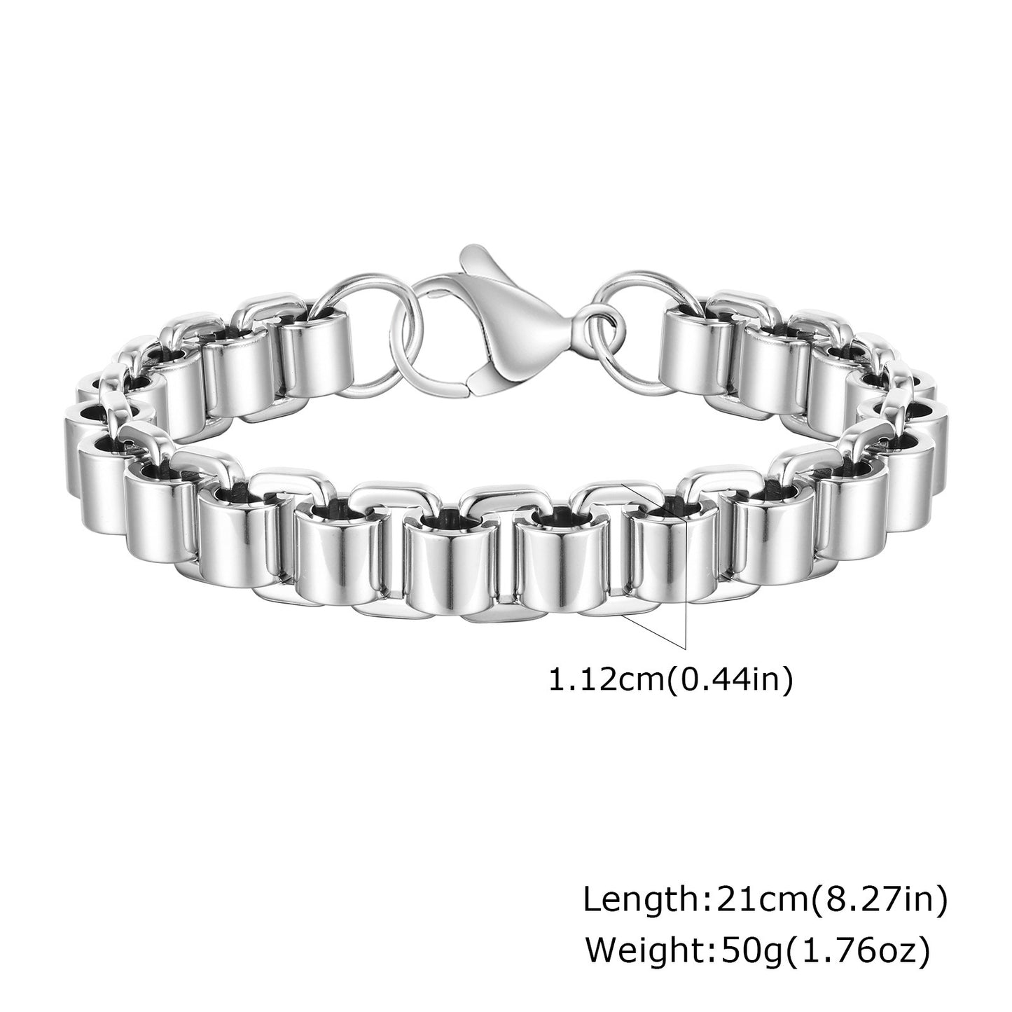 Planderful Mens Stainless Steel Bracelet Handmade For Men