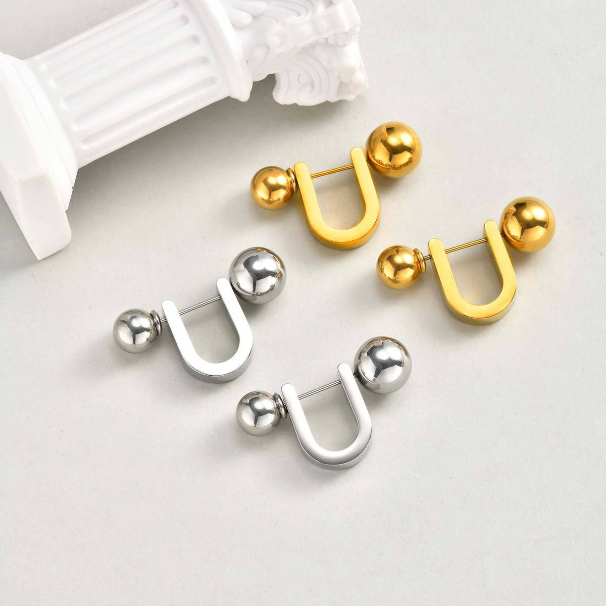 Stainless Steel Earrings — Gold or Silver Tone