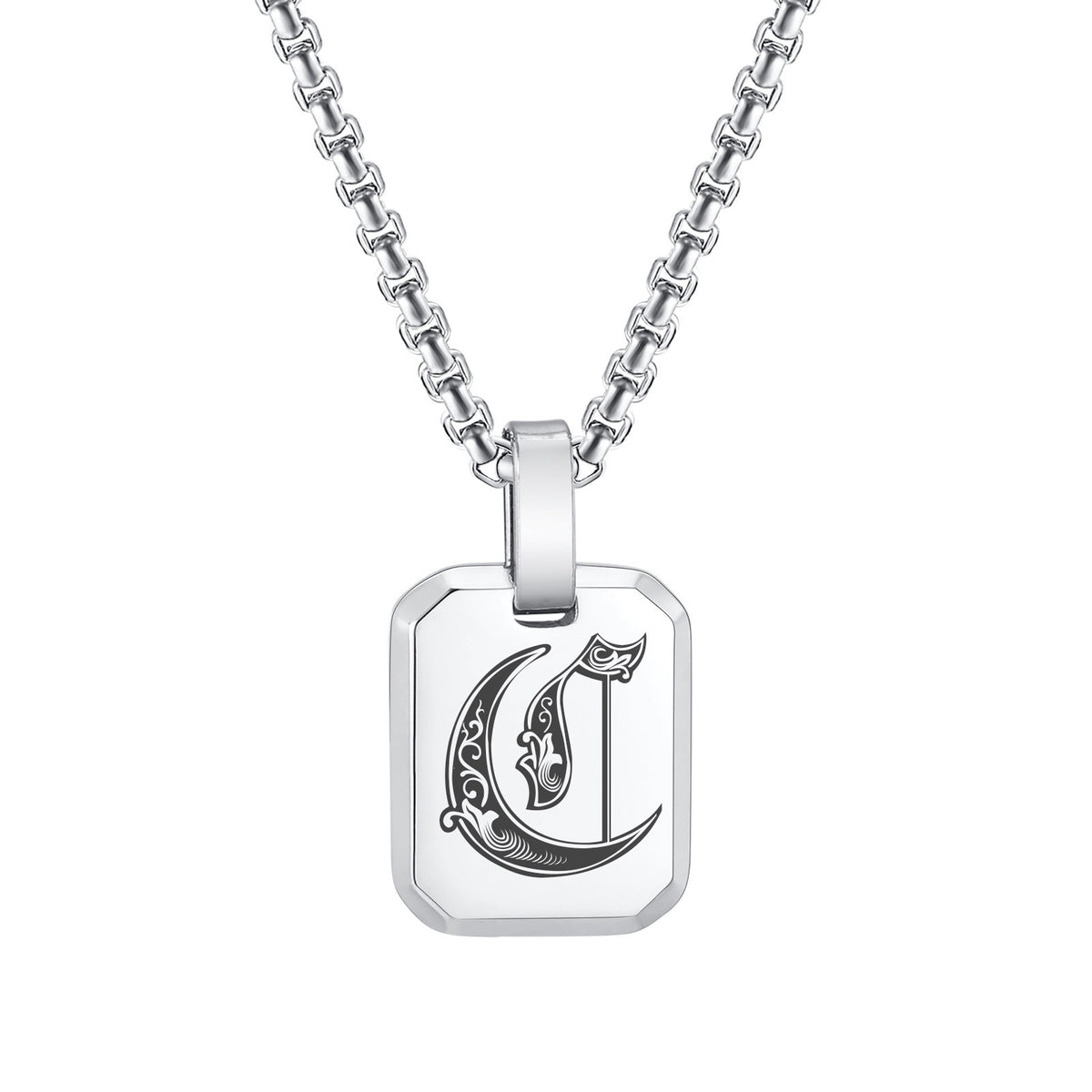 Stainless Steel Initial Letter & Blank Pendants
