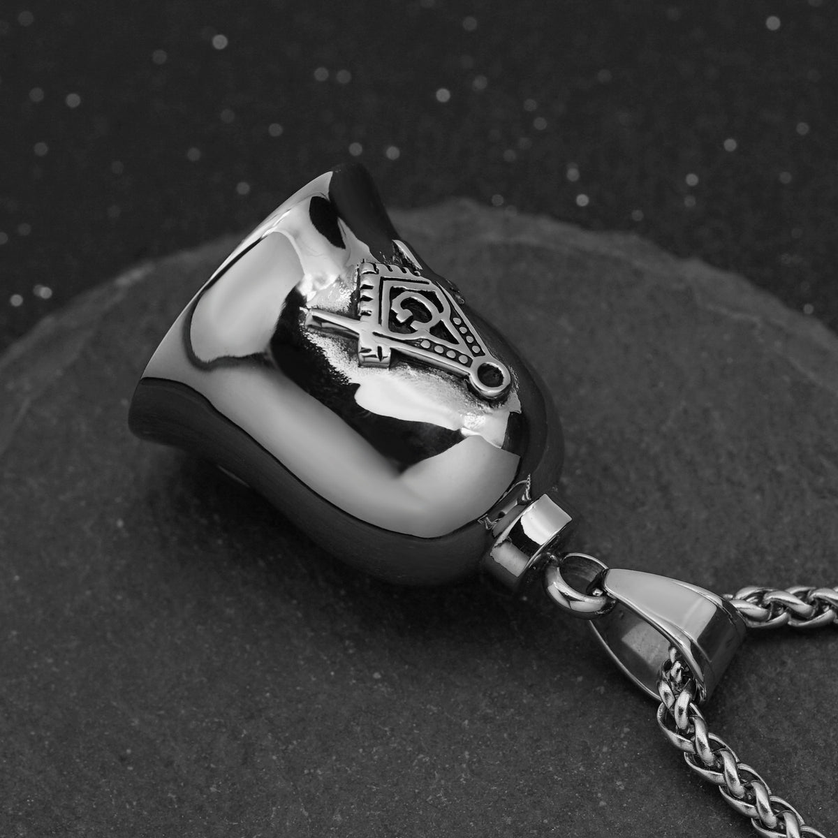Vintage Stainless Steel Pendant Necklace