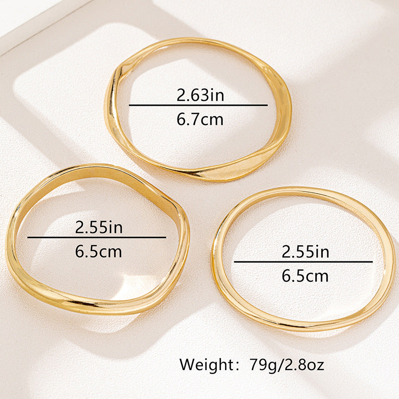 Planderful Vienna Verve Bracelet Set – Elegant Metal Design for Daily Wear