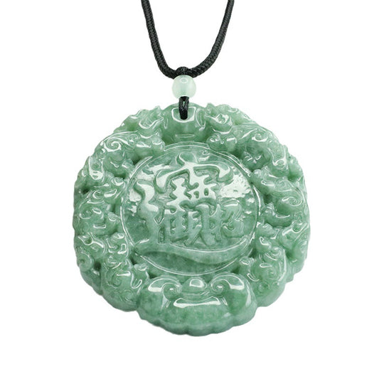 Emerald Fortune Pixiu Pendant with Myanmar A Grade Jade