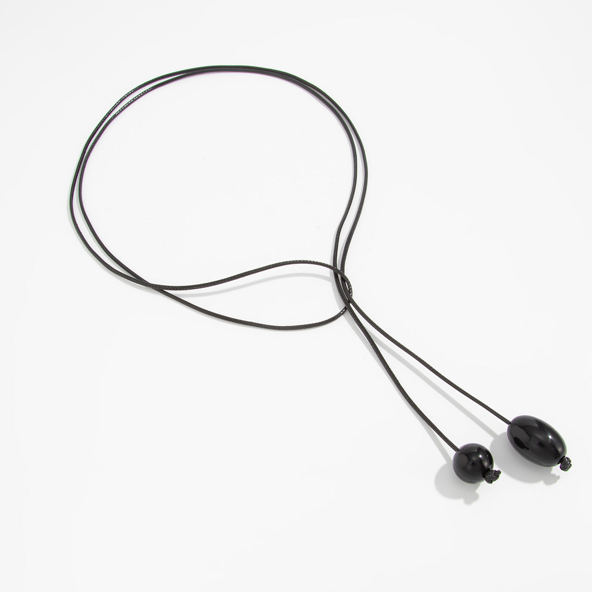 Asymmetrical Round Bead Y-Necklace