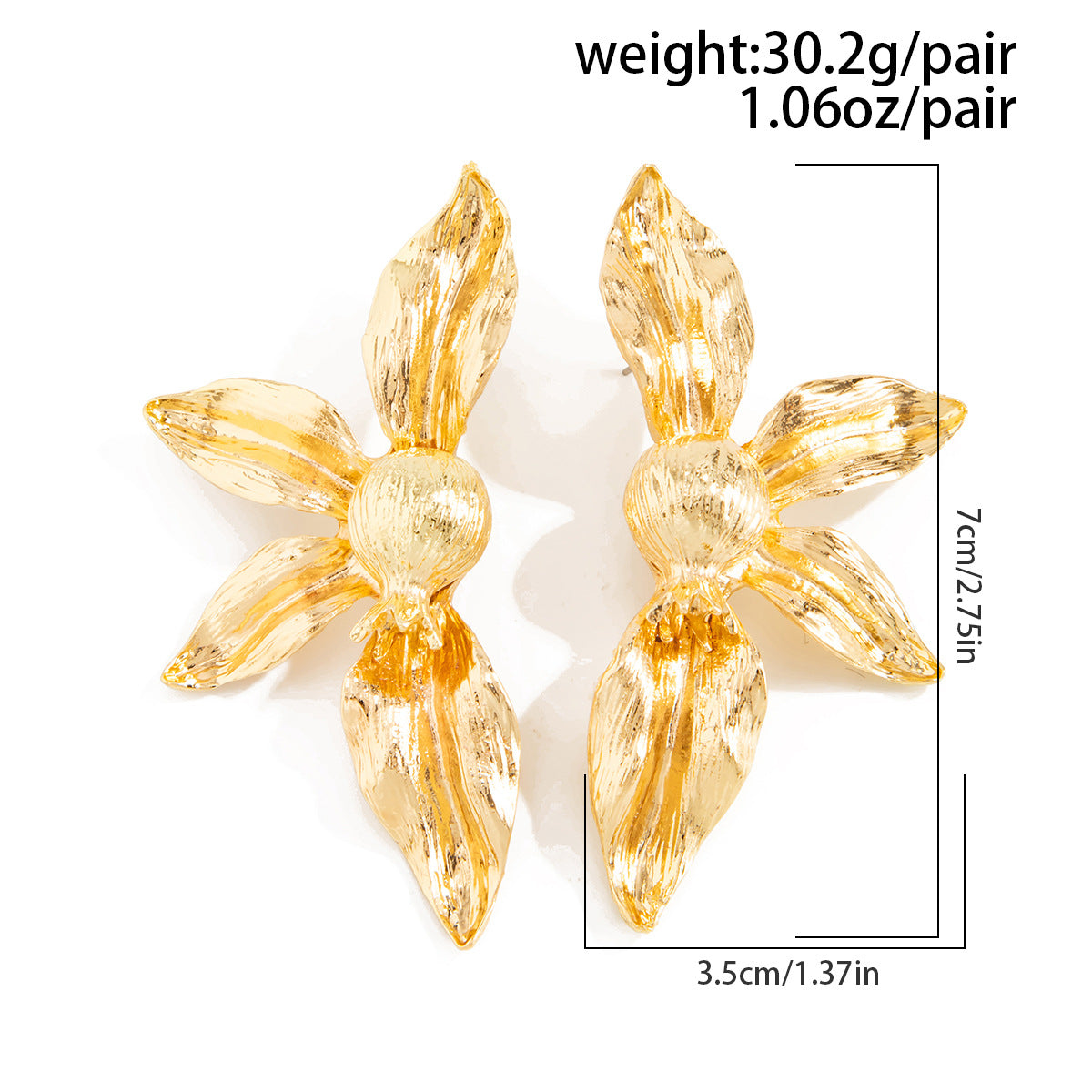 Planderful 3D Floral Stud Earrings Vienna Verve For Women Chic Statement Jewelry