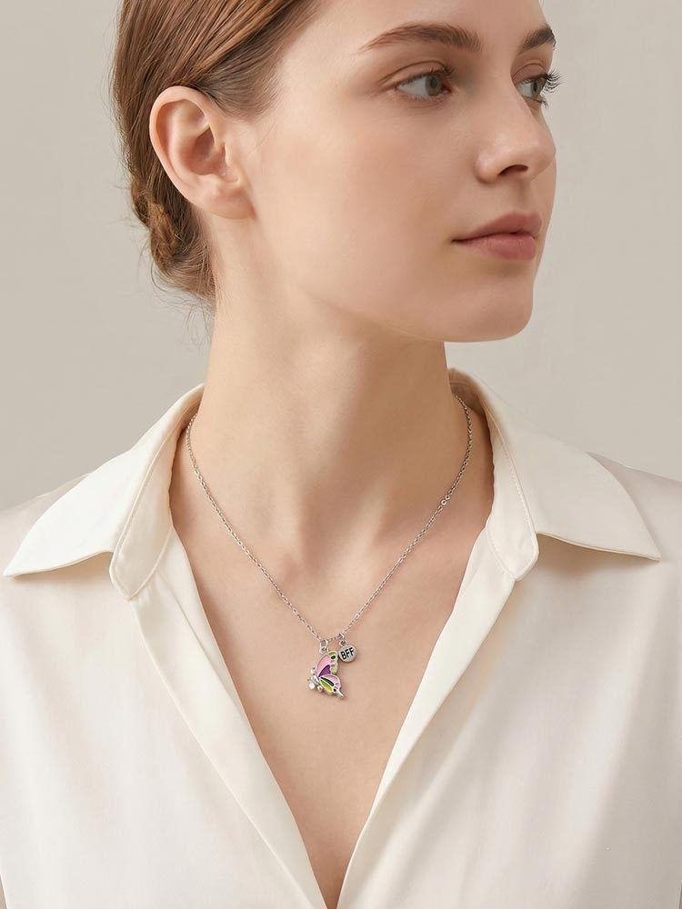 Women's Alloy Strawberry Dopamine Pendant Necklace Two-Piece Set Clavicle Chain