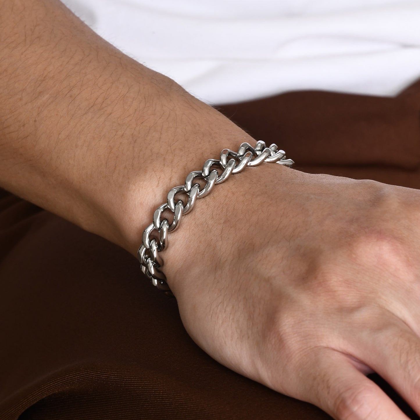 Cross-Border Jewelry Stainless Steel Thick Bracelet for Men