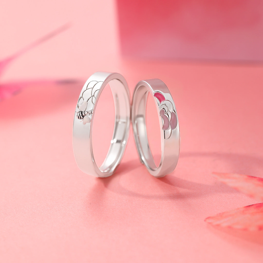 Female Pair S925 Sterling Silver Women's Ring