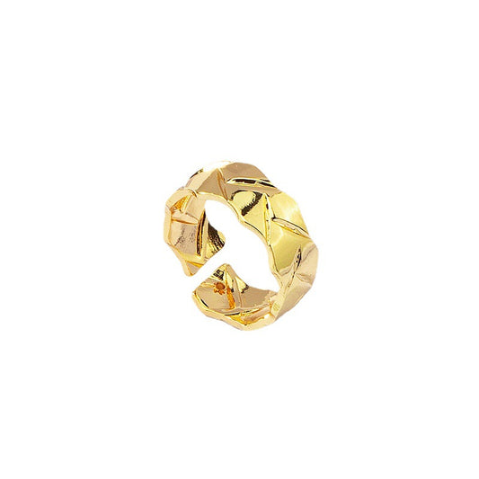 European and American Fashion Jewelry Set: Stylish Metal Face Ring and Instagram-Inspired Cross-Border Ring