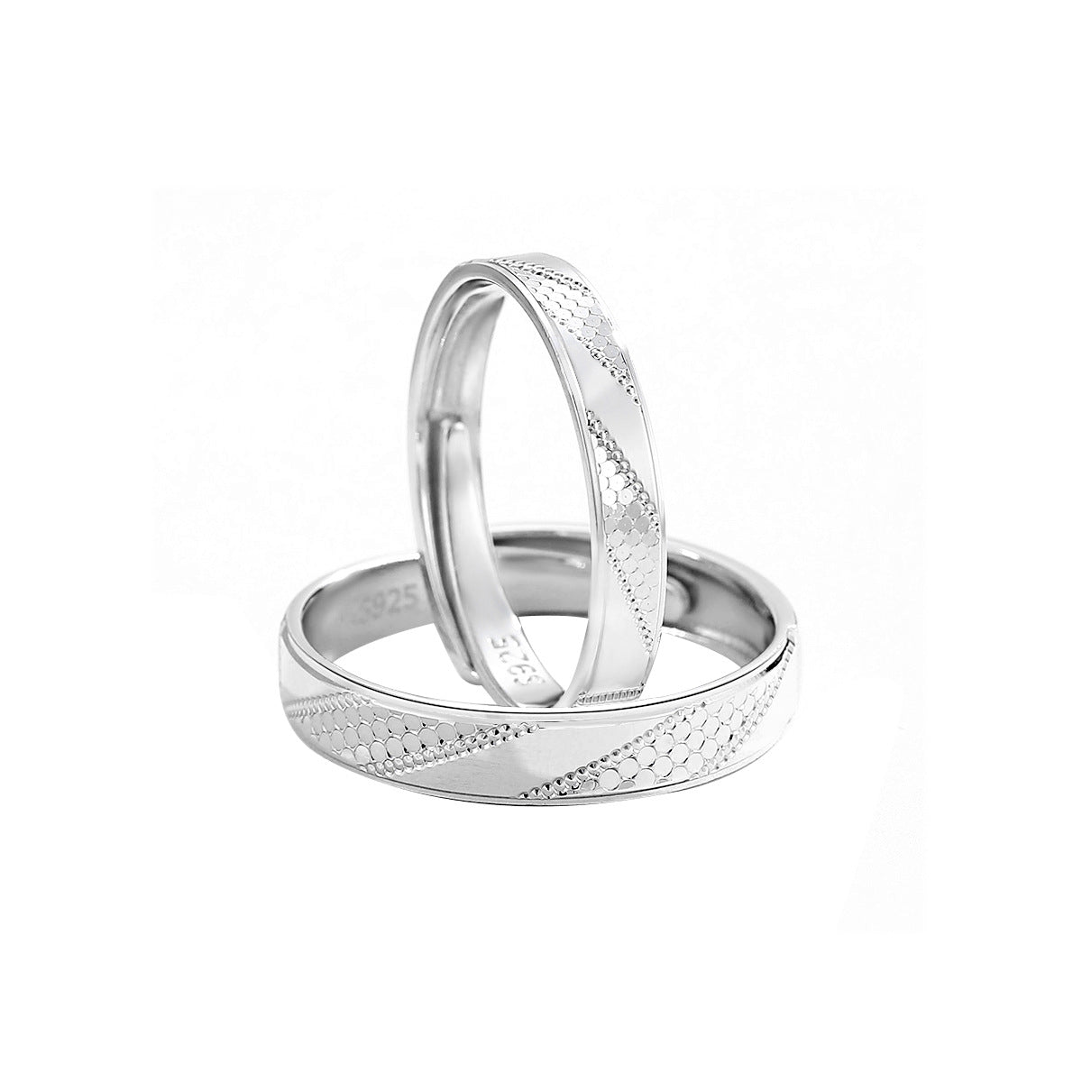 Minimalist Initial S925 Sterling Silver Ring