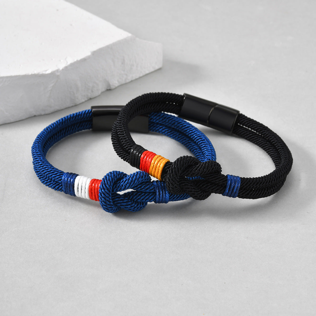 Magnetic Buckle Royal Blue Stainless Steel Bracelet Unisex