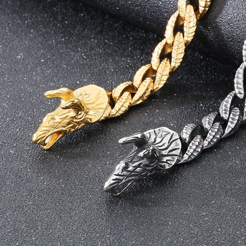 Planderful Dragon Tail Buckle Bracelet Durable Titanium Men