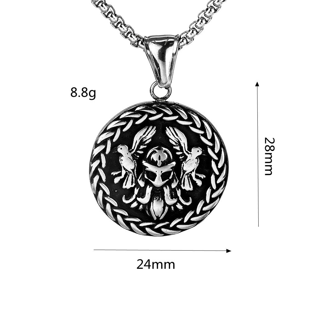 1. Planderful Odin Triangle Pendant Necklace for Men Stainless Steel Nordic Retro Viking Symbol Gift