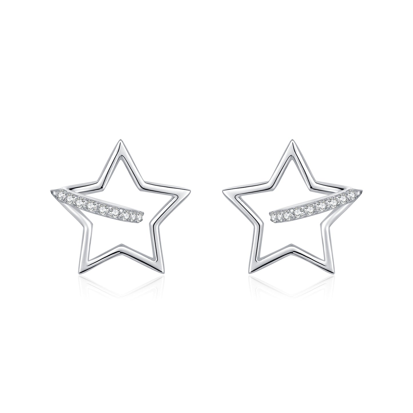 Planderful Everyday Genie Earrings – Elegant Sterling Silver with Zircon Accents